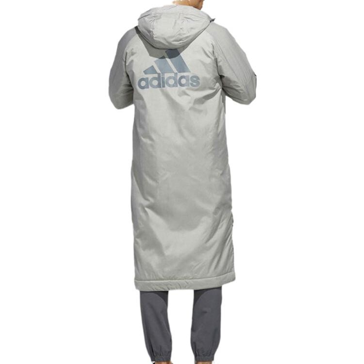 Стеганая куртка мужская серая Adidas, серый — фото 4