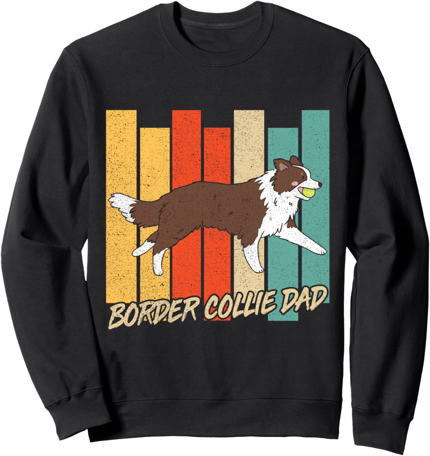 

Винтажная толстовка с изображением рыжей бордер-колли, папы и владельца собаки, ко Дню отца Funny Red Border Collie Dog Lover Gift, черный