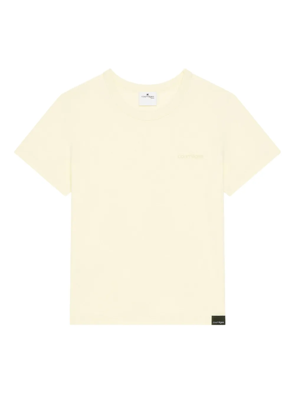 

Футболка с вышитым логотипом Courrèges, желтый