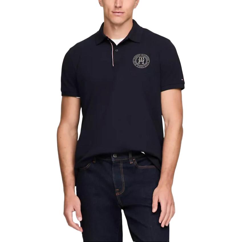 

Tommy Hilfiger Мужская поло темно-синего цвета, Синий, Tommy Hilfiger Мужская поло темно-синего цвета