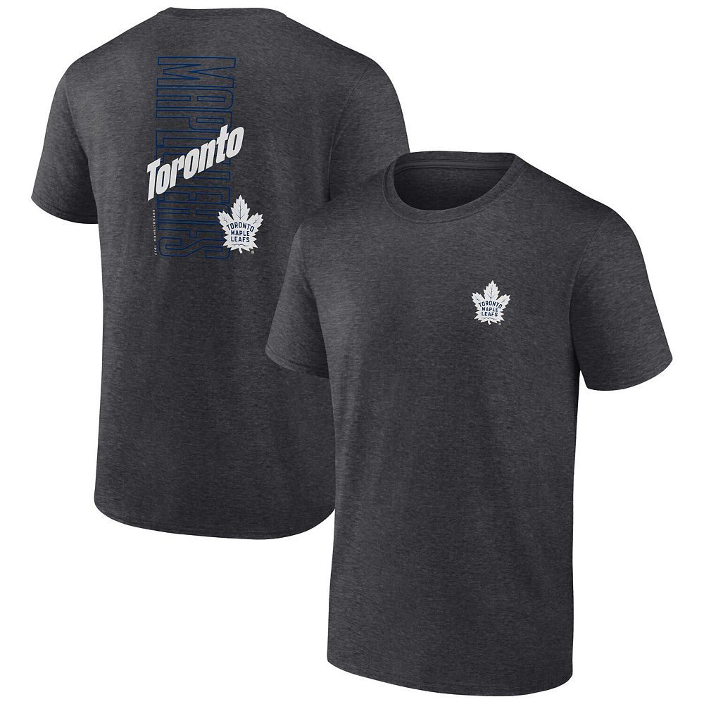 

Мужская футболка Fanatics с логотипом Heather Charcoal Toronto Maple Leafs Backbone, цвет Mpl Charco