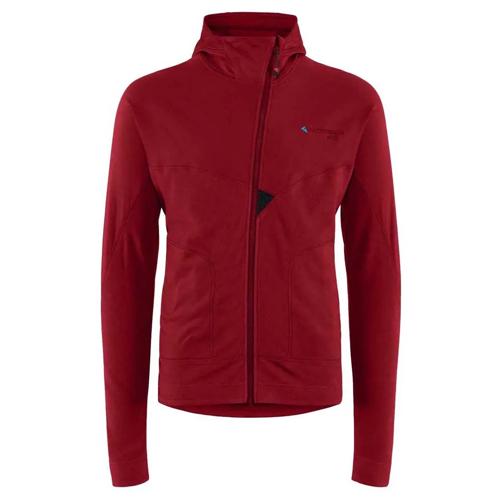 

Флис Klättermusen Sigyn Hooded full zip, красный
