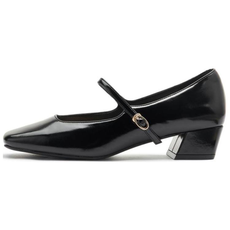 Туфли Мэри Джейн на массивном каблуке TOOMANYSHOES, коричневый