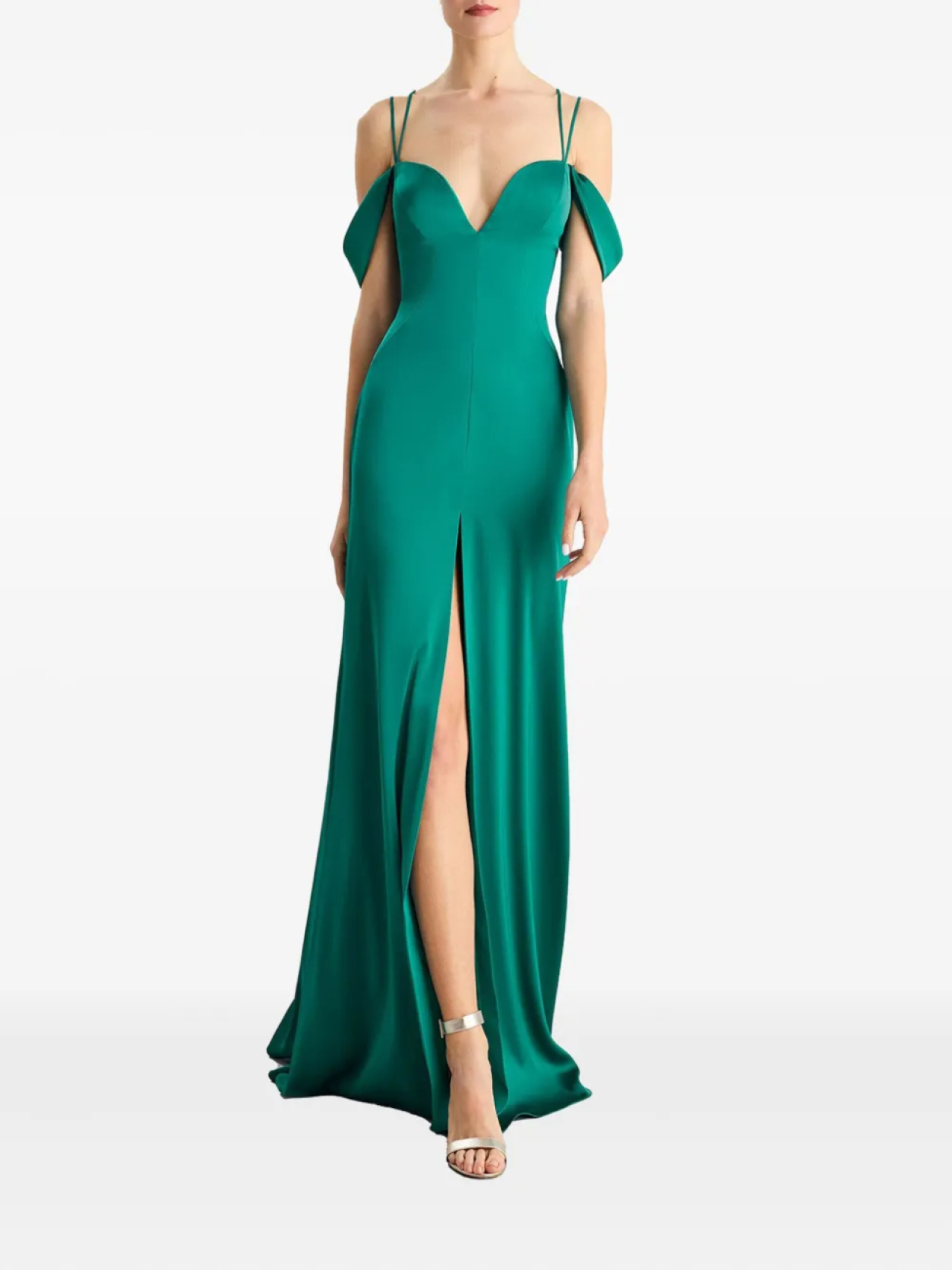 

Платье Vera Wang с разрезом на спине, зеленый