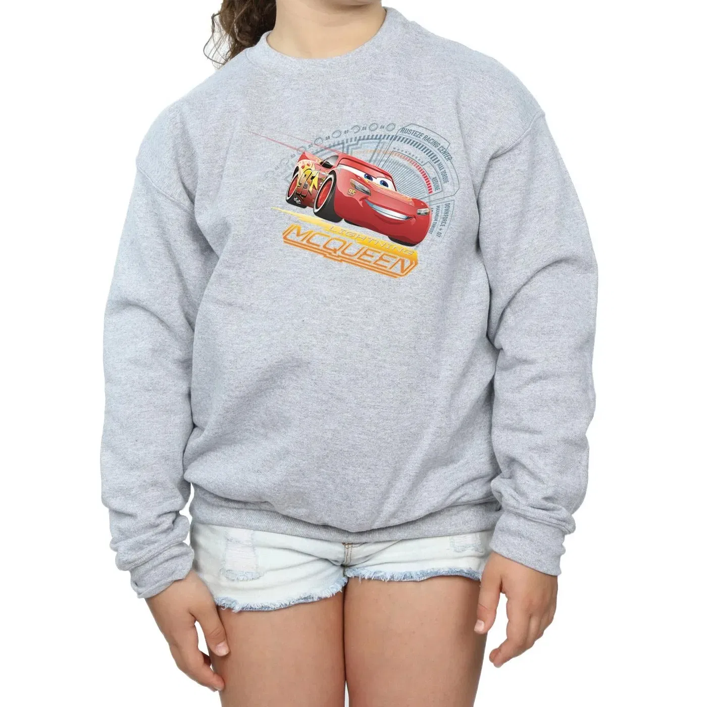 Свитшот с принтом Cars Lightning McQueen Disney, серый — фото 3