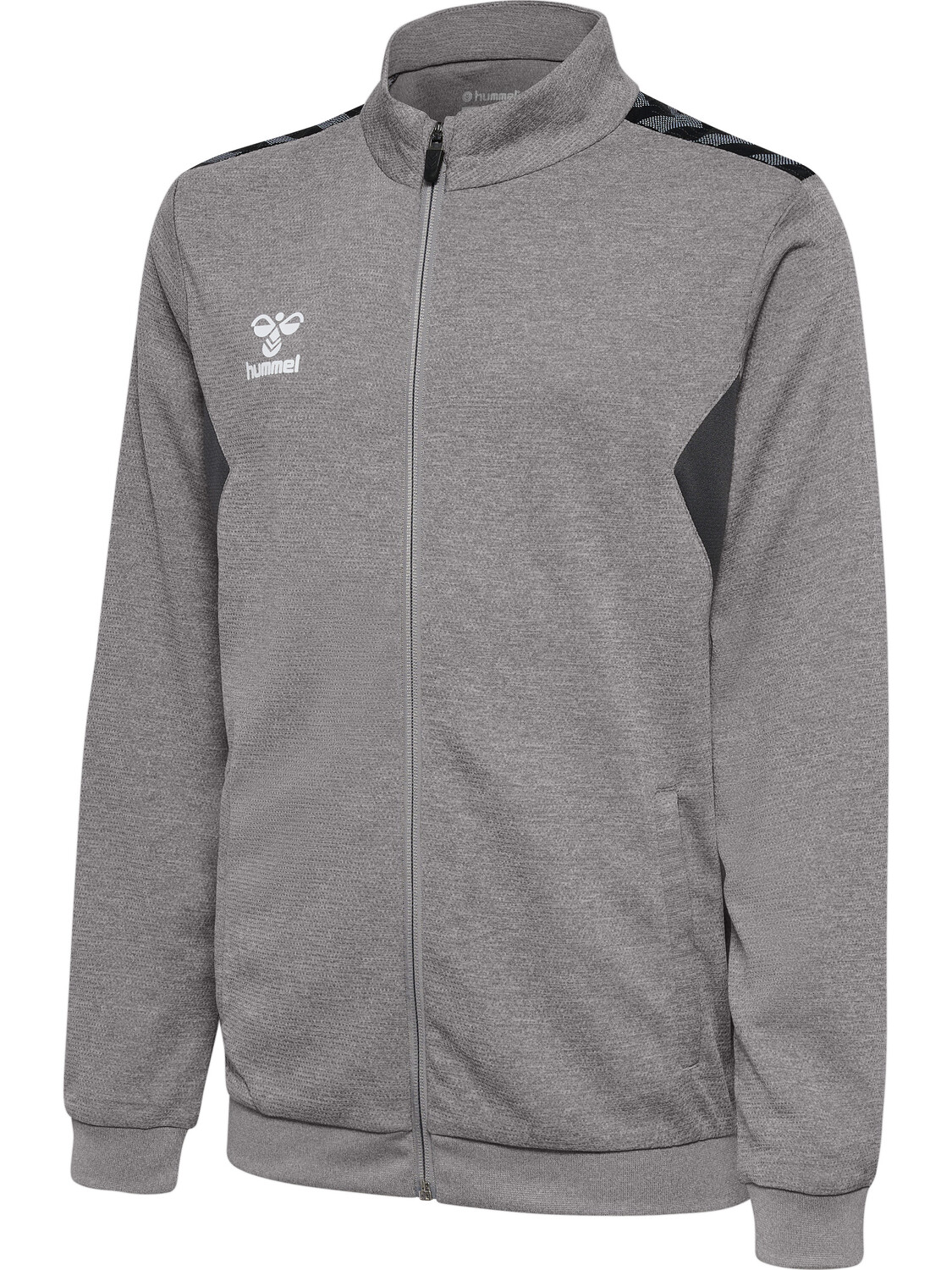 Толстовка Hummel Reißverschlussjacke Hmlauthentic Pl Zip Jacket Kids, серый меланж — фото 4