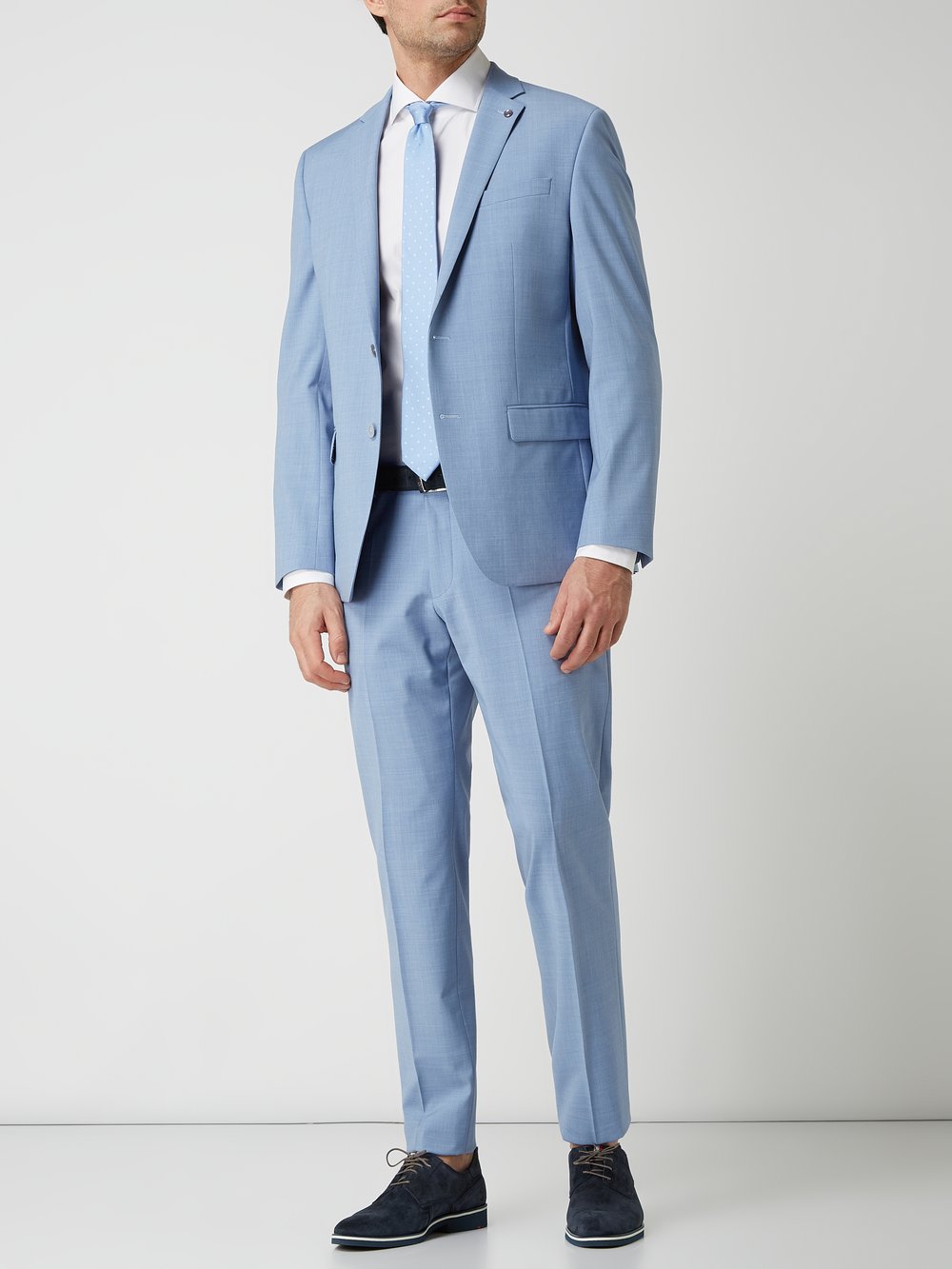 

Костюмные брюки Modern Fit с содержанием натуральной шерсти HECHTER PARIS, светло-голубой