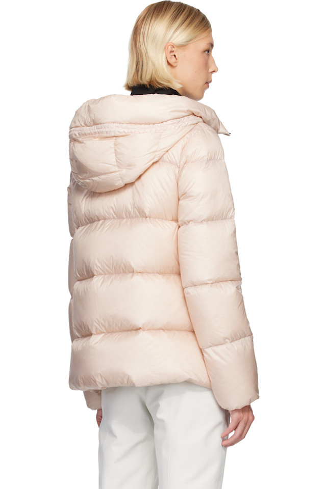 Пуховая куртка с капюшоном Serittes Moncler, розовый — фото 3