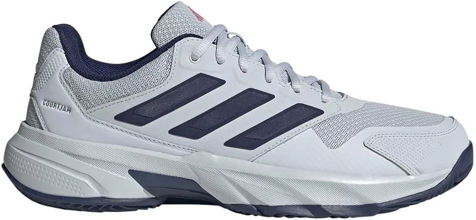 Мужские теннисные кроссовки Adidas Courtjam Control 3 для грунтовых кортов, Halo Blue Dark Blue Team Shock Pink 2