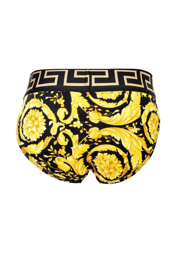 Трусы stretch barocco ss92 с новым логотипом по всей поверхности Versace, Black Print — фото 2