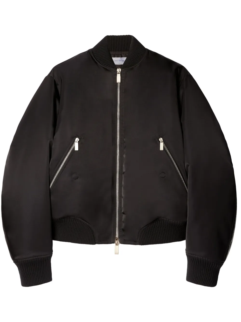 

Бомбер на молнии OFF-WHITE, черный