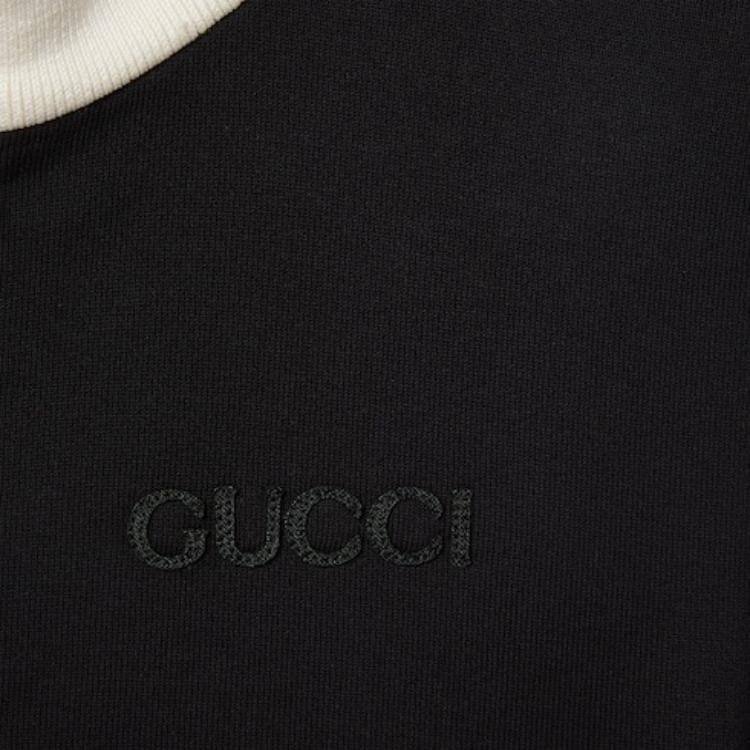 Куртка Gucci Хлопковая флисовая куртка на молнии, Премиальный стиль, Черный — фото 4