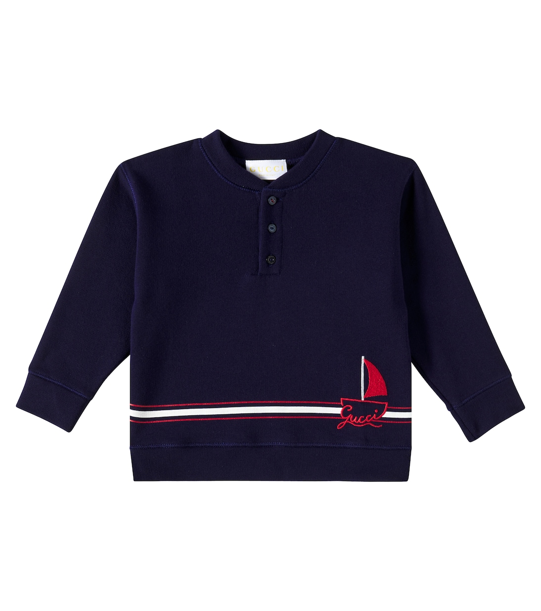 

Детский свитшот из хлопкового джерси с вышивкой Gucci Kids, Dark Night Sky/Mc