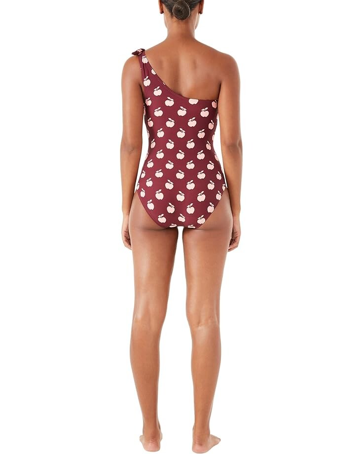 

Купальник Kate Spade New York Apple Toss Bunny Tie One Shoulder One-Piece, цвет Deep Plum