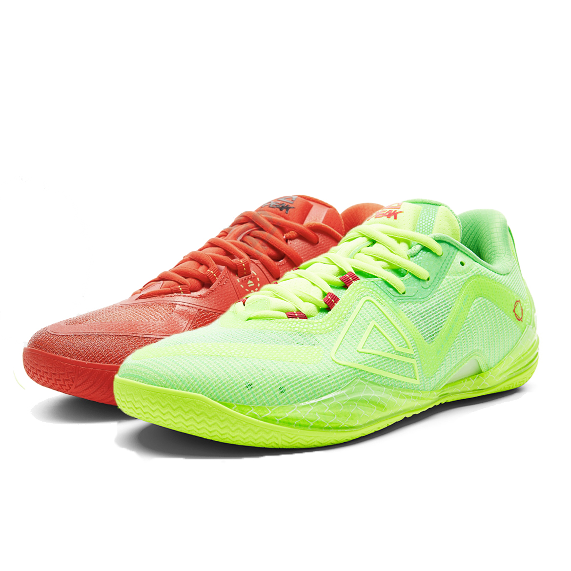 

PEAK Нескользящие баскетбольные кроссовки мужские низкие Wushuang устойчивые к истиранию дышащие переливающийся красный mismatched