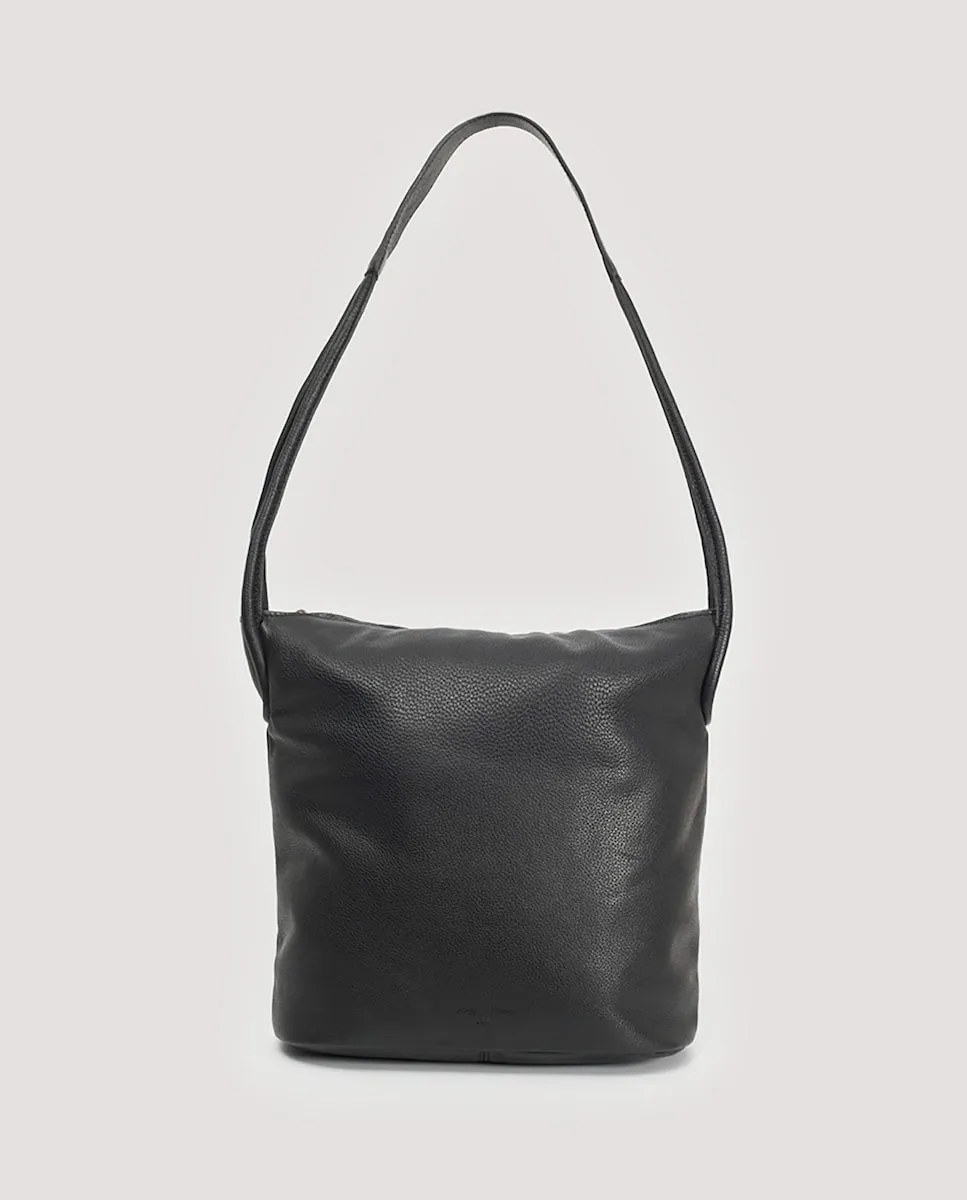 

Текстурированная сумка через плечо с застежкой-молнией Nice Things, черный