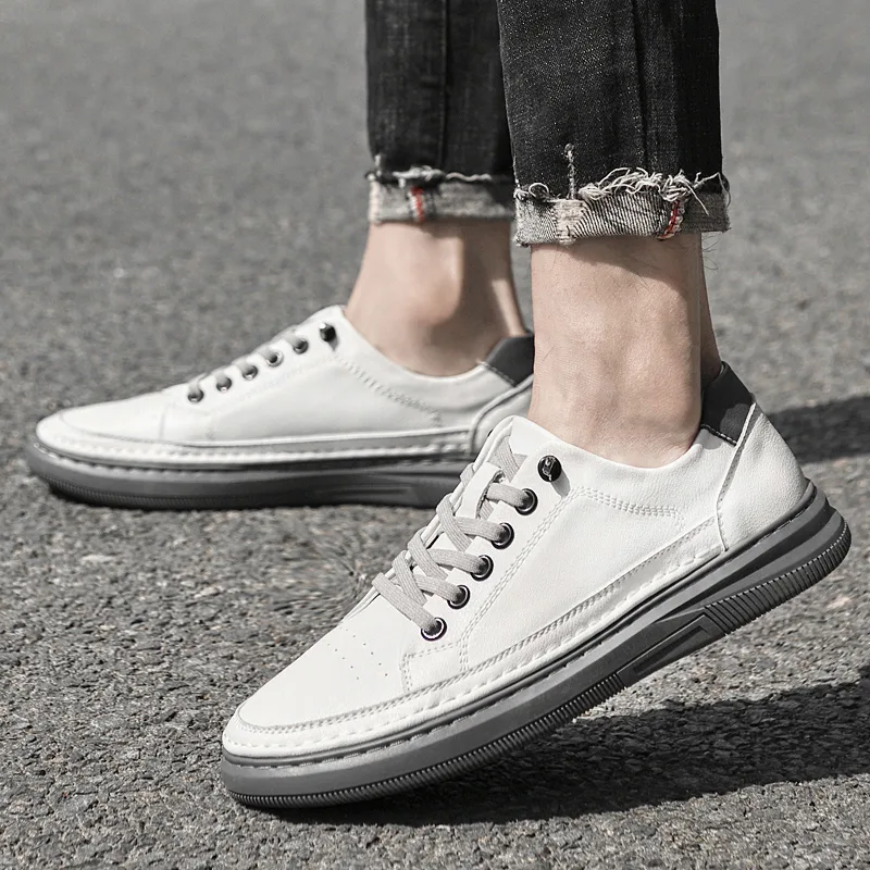 TOMAY Мужские повседневные туфли low top черно-белые — фото 3