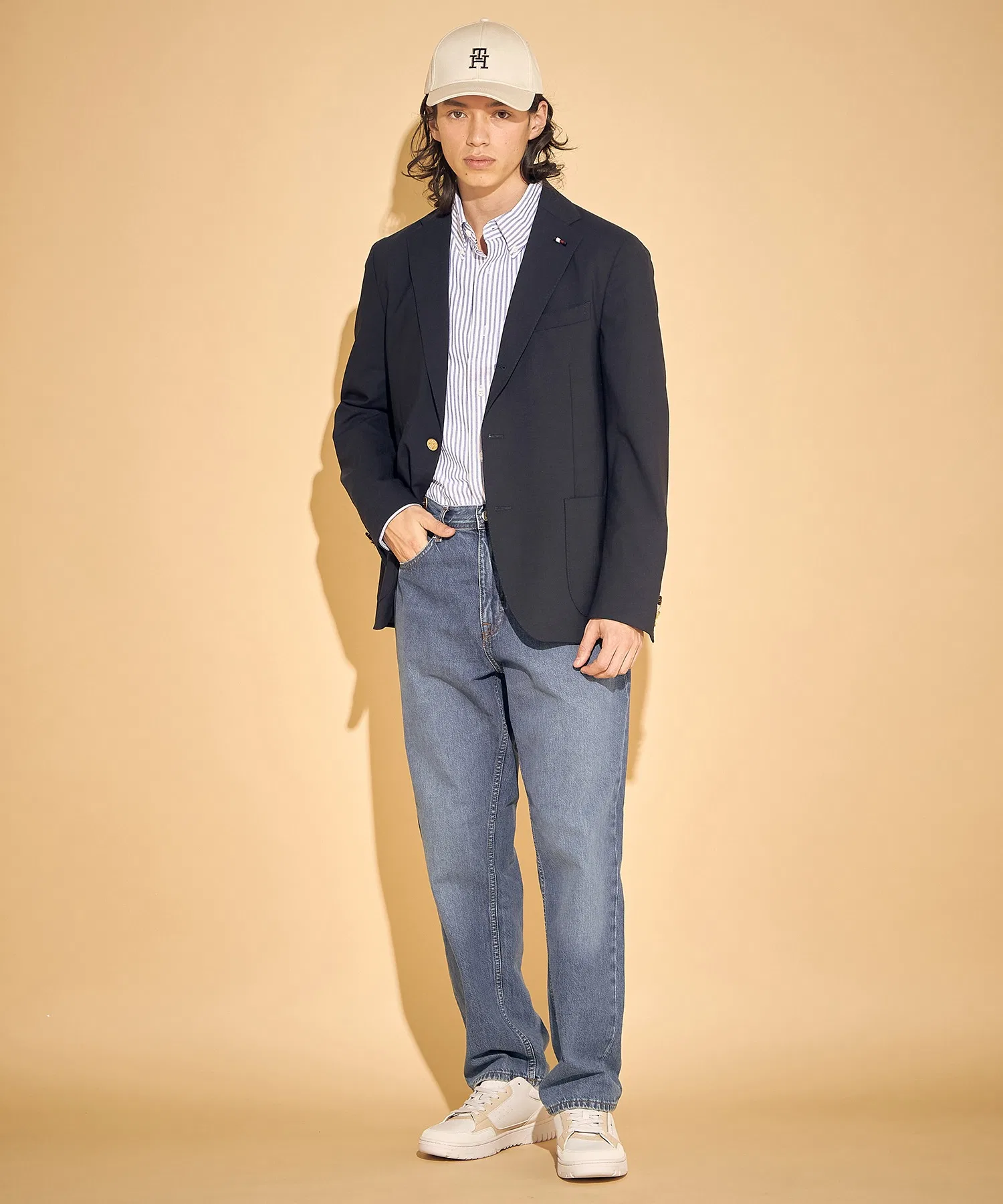 Мужской пиджак Tommy Hilfiger из шерсти тёмно-синий — фото 4