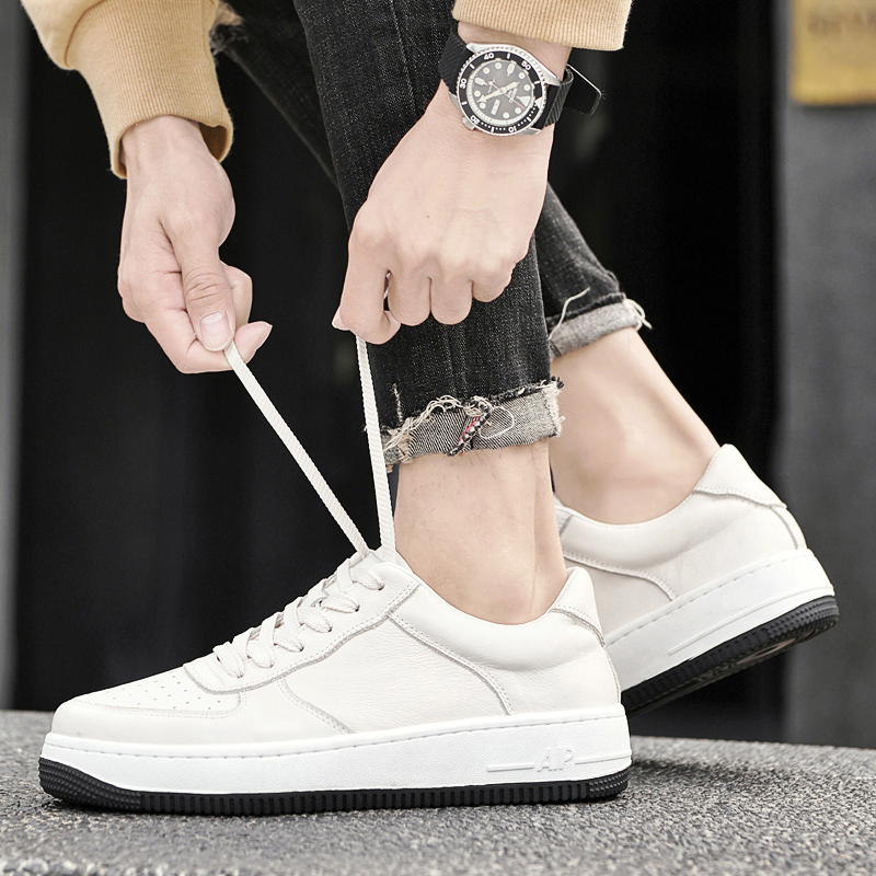 Dunnu Мужские низкие скейтерские кеды белые, цвет White — фото 3
