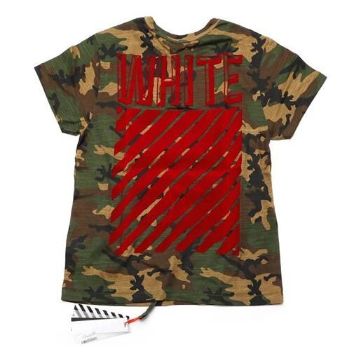 

Футболка red short sleeve camouflage green Off-White, зеленый