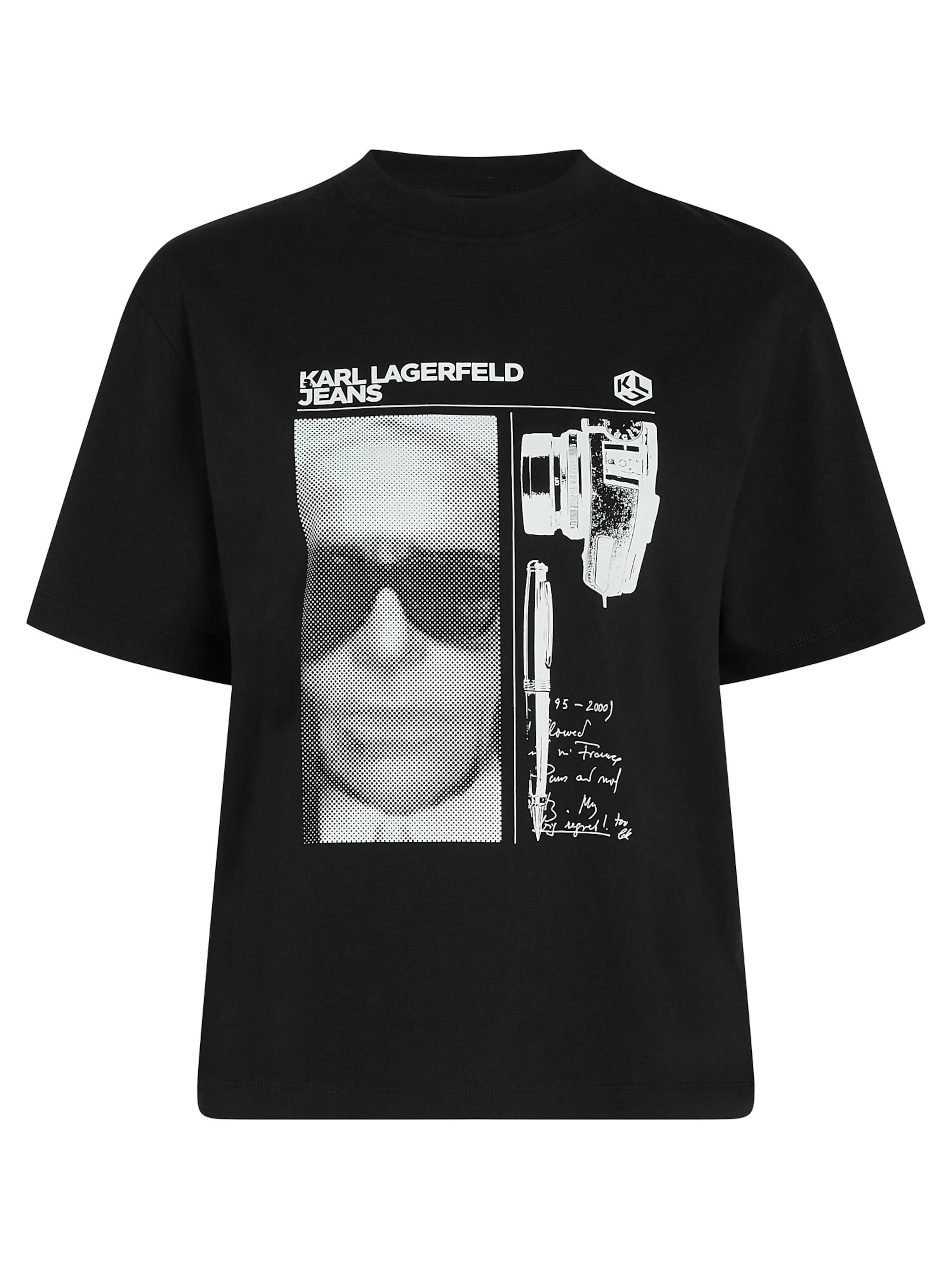 

KARL LAGERFELD JEANS Футболка в черном цвете, Черный, KARL LAGERFELD JEANS Футболка в черном цвете