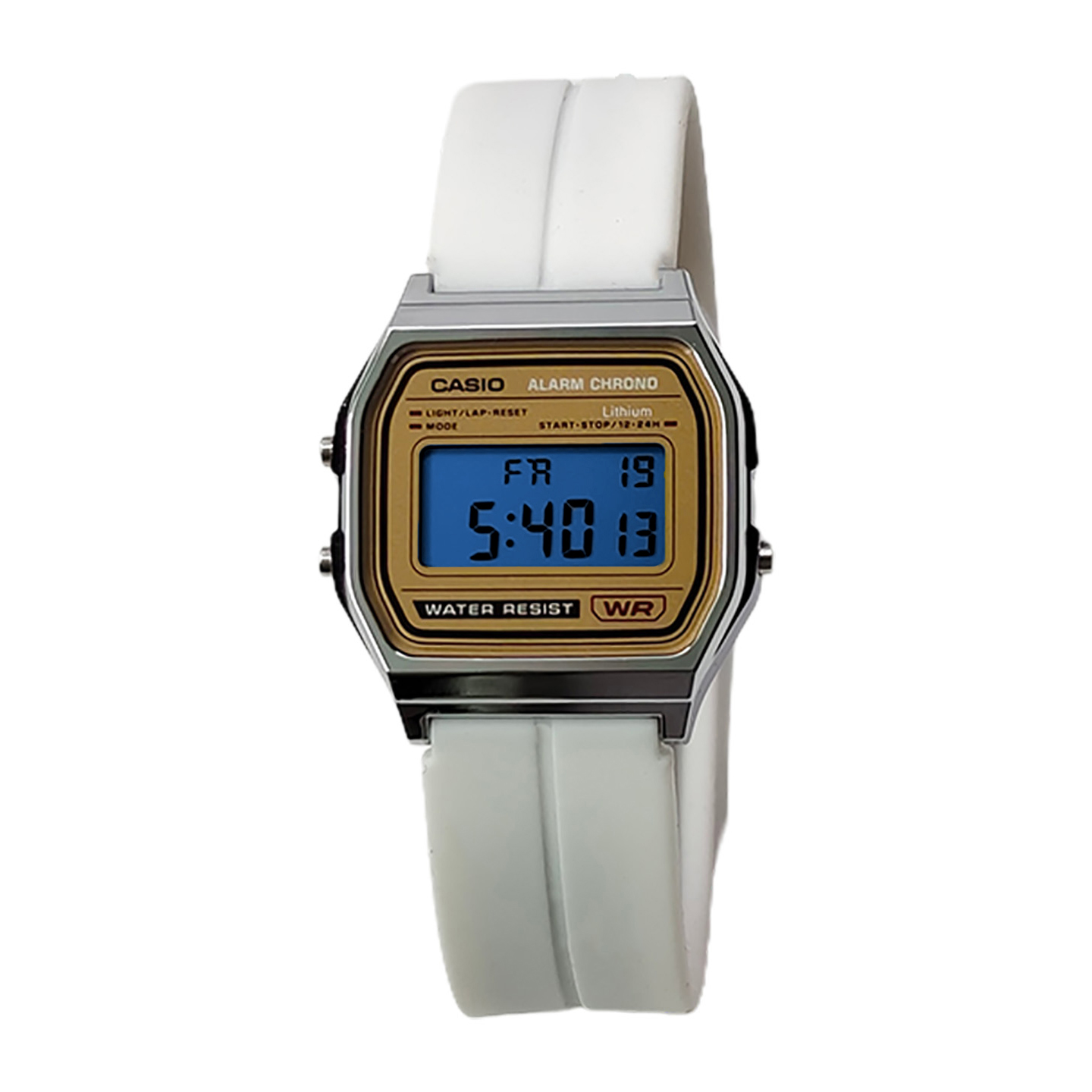 

CASIO Часы Retrofit Series Electronic Movement Silicone Strap Watch Women's Watch Gold Dial