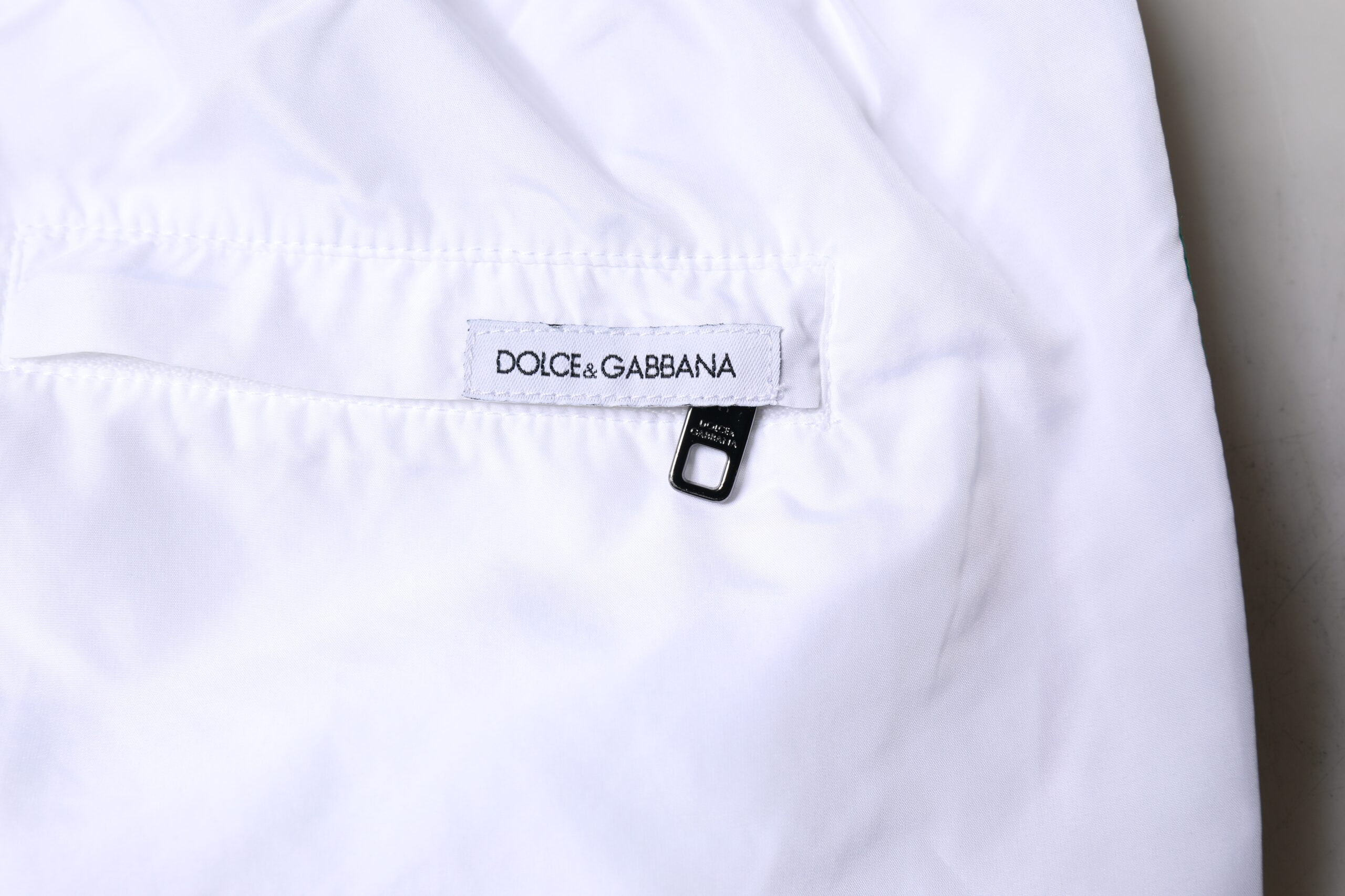 Белые полосатые пляжные шорты 2 шт купальники Dolce & Gabbana — фото 4