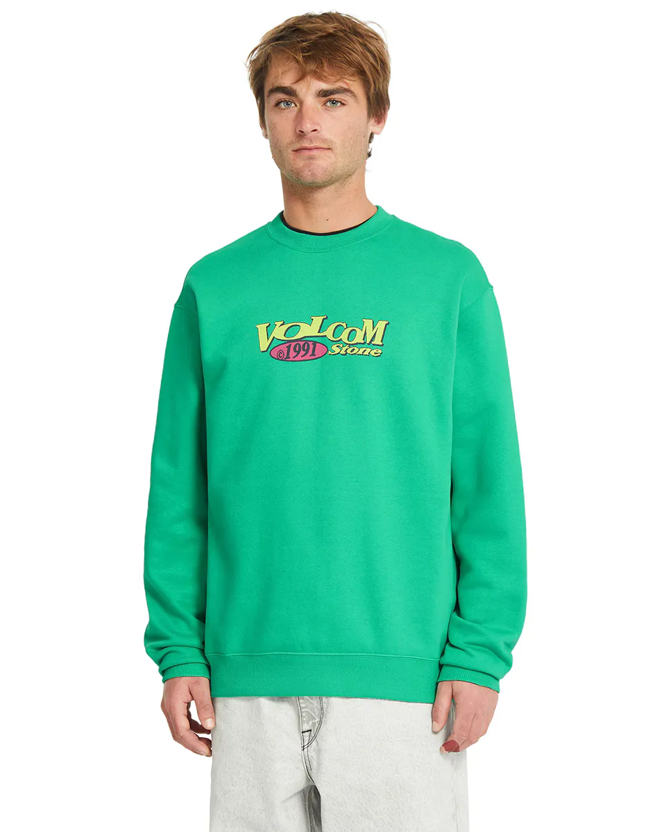 

Мужской зеленый свитшот без капюшона Volcom