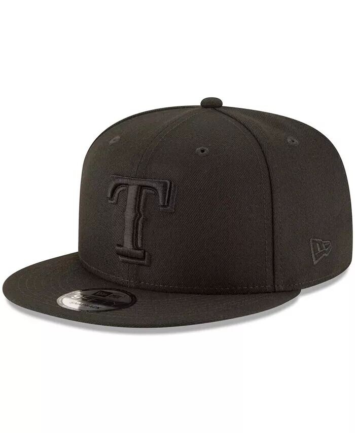 

Мужская черная бейсболка Texas Rangers Black on Black 9FIFTY Team Snapback Adjustable Hat New Era