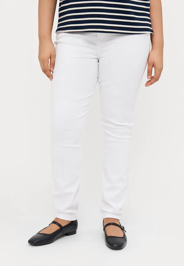 Джинсы curve ультравысокие узкие белые джинсы, облегающий крой Tommy Hilfiger Curve, Optic White