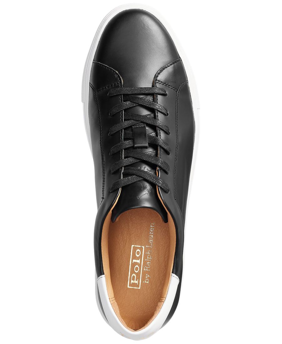 Мужские кожаные кроссовки Jermain II Polo Ralph Lauren, Black — фото 3