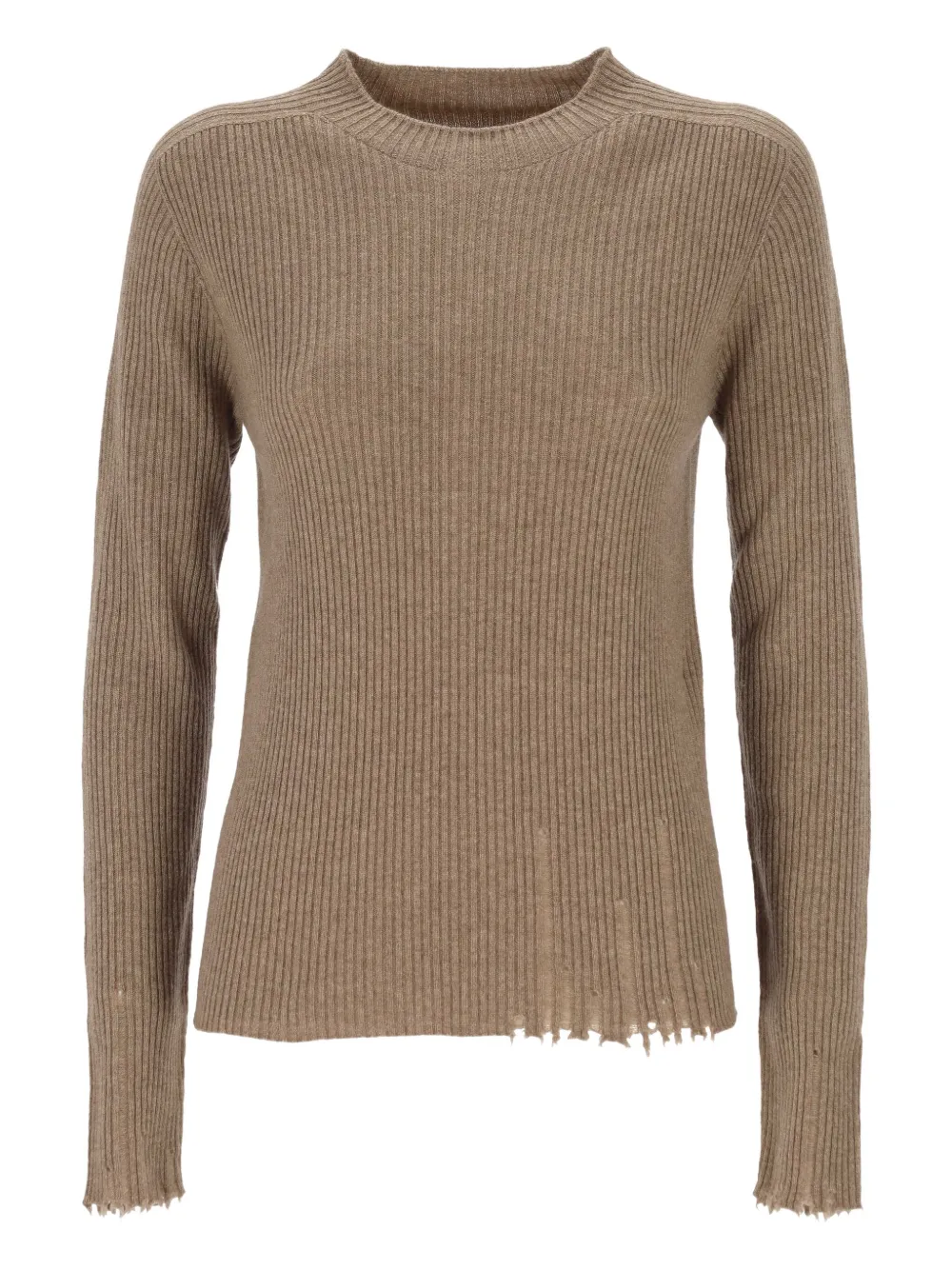 

Вязаный свитер в рубчик Uma Wang, нейтральный