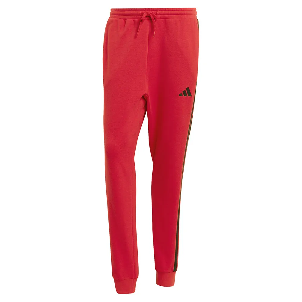 Джоггеры adidas Essential 3 Stripes French Terry, красный — фото 3