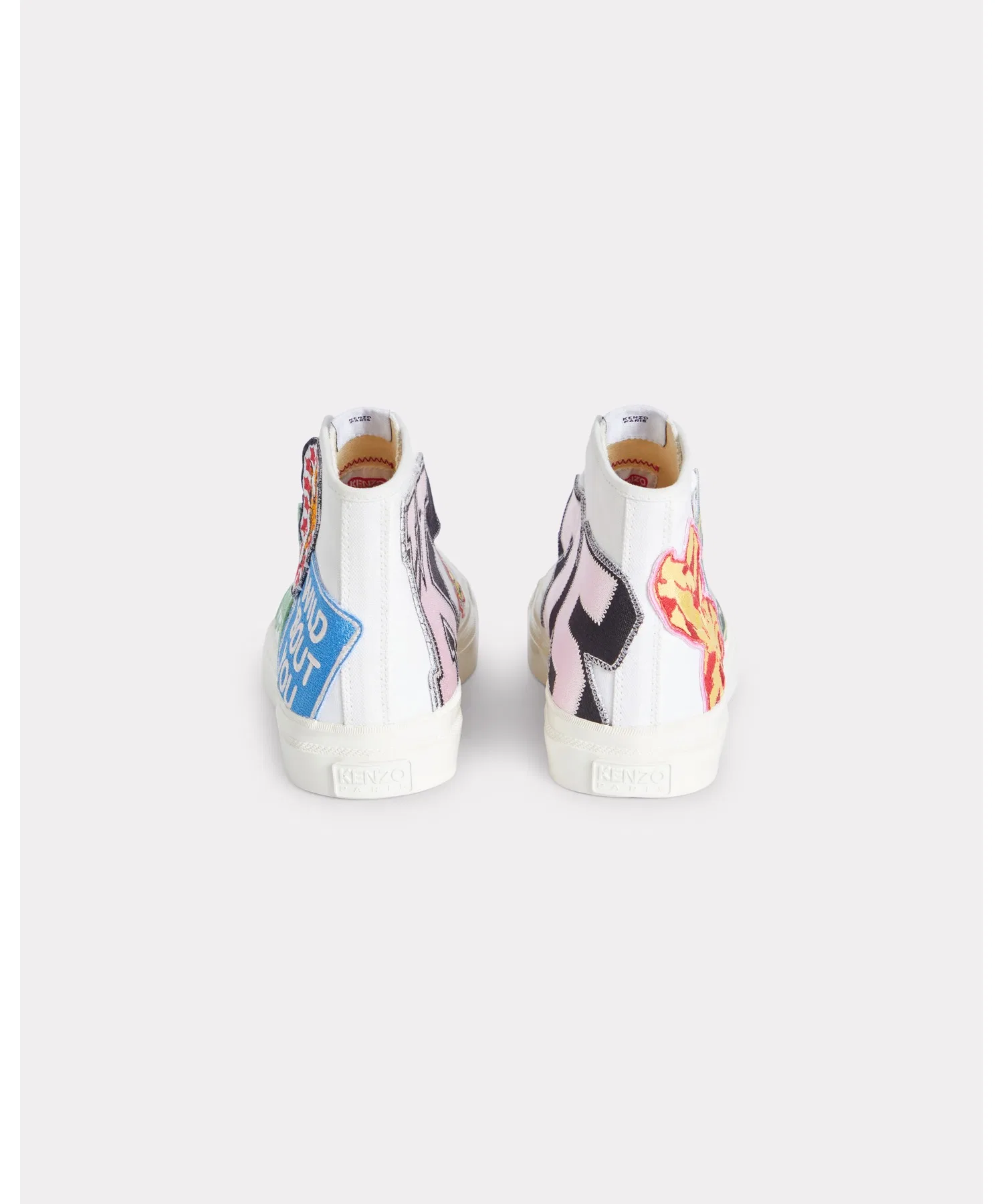 Мужские высокие кеды из хлопкового канваса KENZO Hoshi разноцветные — фото 3