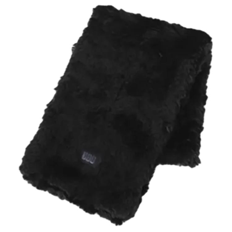 

Шарф из искусственного меха вязаный унисекс разноцветный UGG, черный