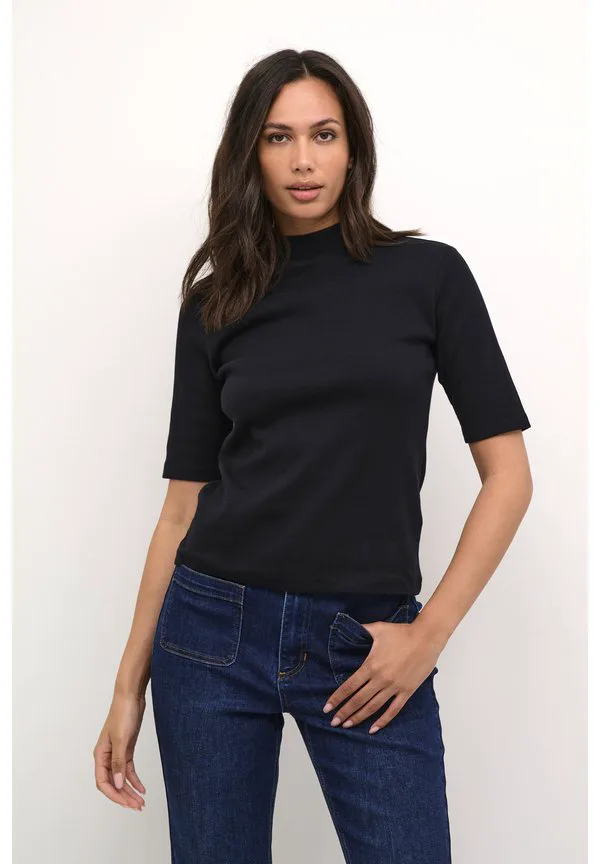 

Базовая футболка с высоким воротником kacarla Kaffe, Black Deep, Черный, Базовая футболка с высоким воротником kacarla Kaffe, Black Deep