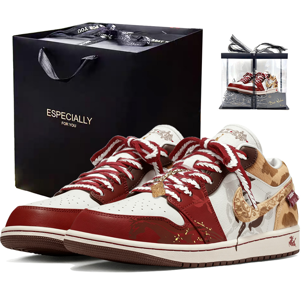 

Кроссовки Air 1 Van Gogh Genesis, Spirit Horse Spring Festival Box Low top Vintage для мужчин Jordan, serpent horse spring festival