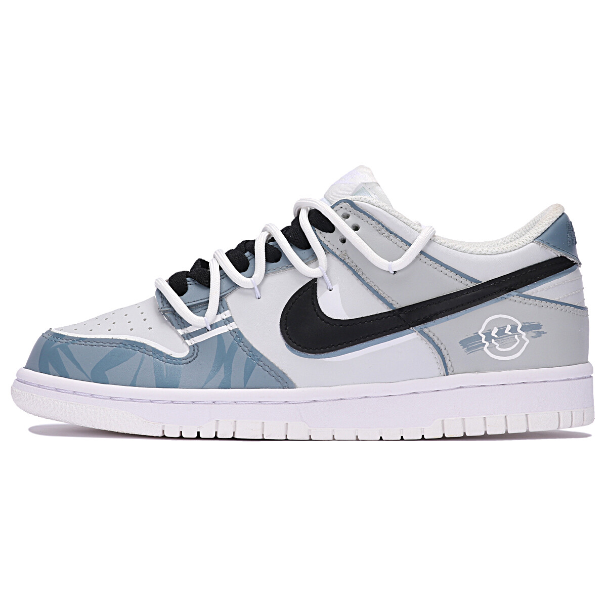 

Кроссовки Nike Dunk Skateboarding Shoes Women's Low-top Gray/Blue, серый/синий