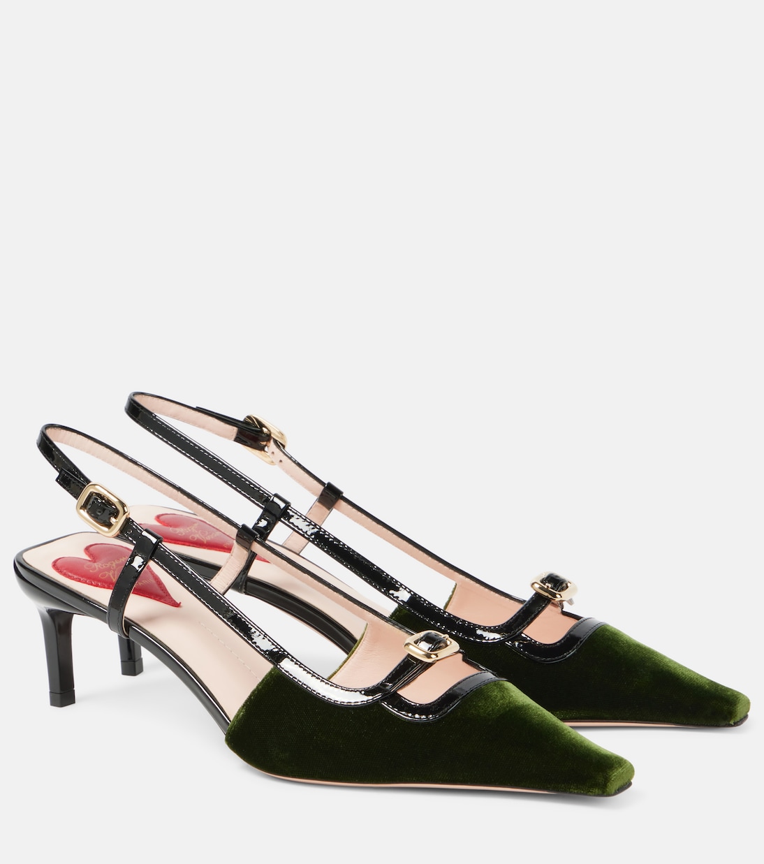 Туфли-лодочки Viv' Canard с кожаной отделкой Roger Vivier, зеленый