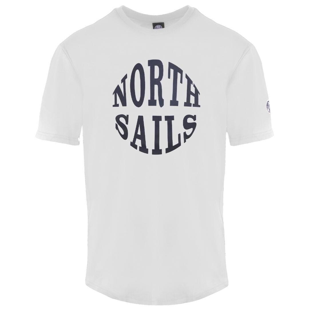 

Белая футболка с круглым логотипом North Sails, белый