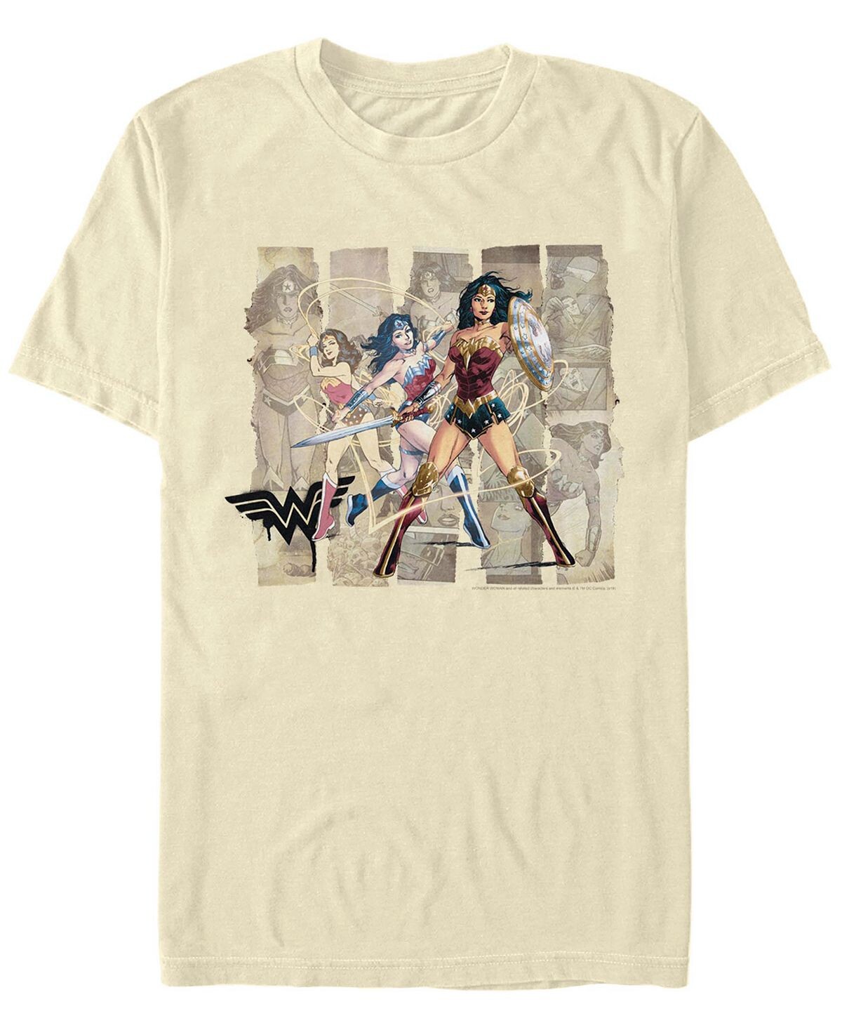

Мужская футболка с короткими рукавами и бумажными панелями Wonder Woman Fifth Sun
