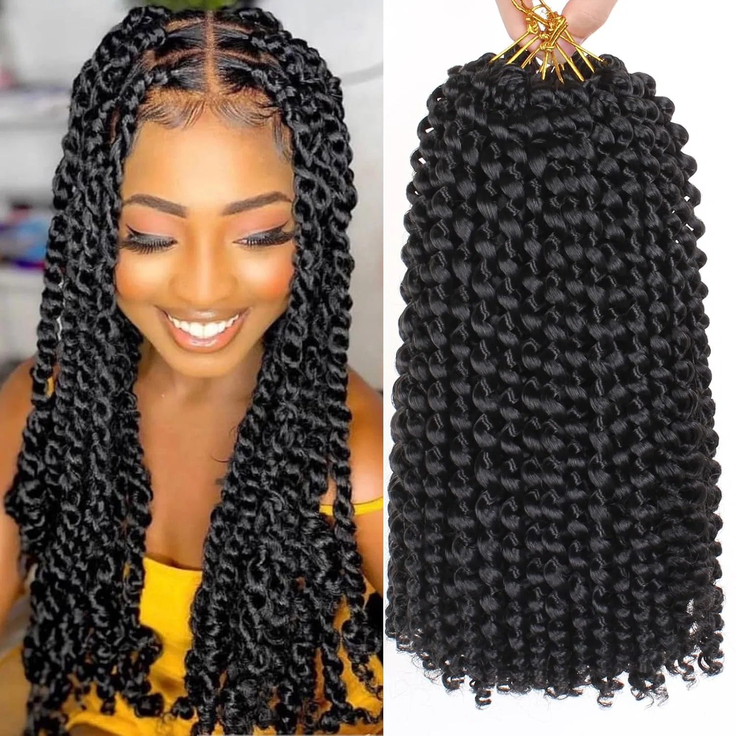 Волнистые синтетические волосы Xtrend Passion Twist Ombre Burgundy для плетения, 2 упаковки Xtrend