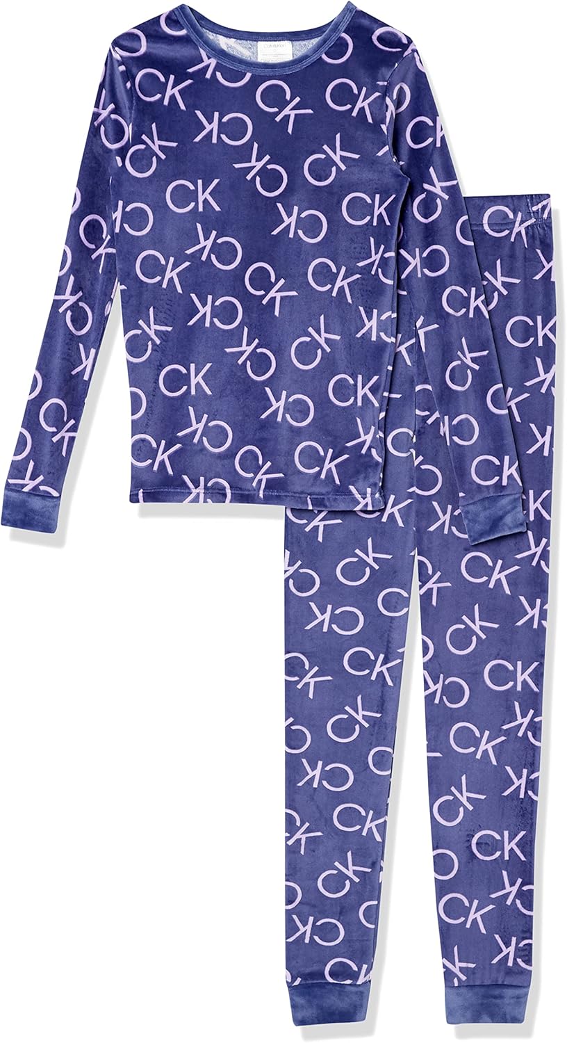 

Комплект пижамы Calvin Klein для девочек из двух предметов: флисовый кролик, Ck Oversize