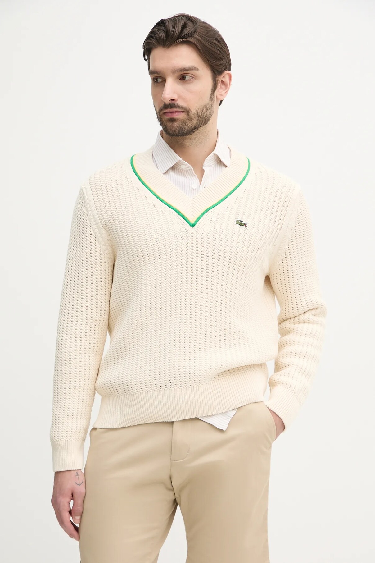 

Свитер Lacoste, бежевый