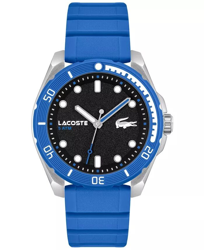 

Мужские часы Finn с синим силиконовым ремешком, 44 мм Lacoste, синий