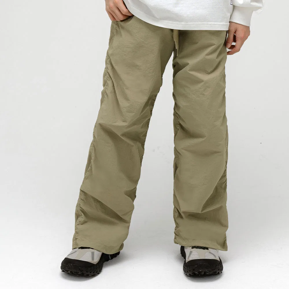 Детские нейлоновые брюки Shirring, бежевые, от Little Dept