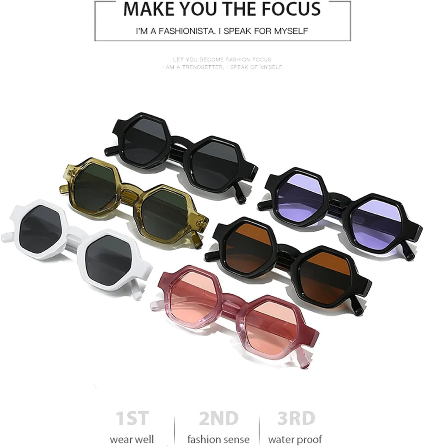 

Солнцезащитные очки Helena Retro Polygon Square для женщин, защита от УФ-излучения UV400, модные панк-очки, конфетные цвета, мужские солнцезащитные очки S68, C1