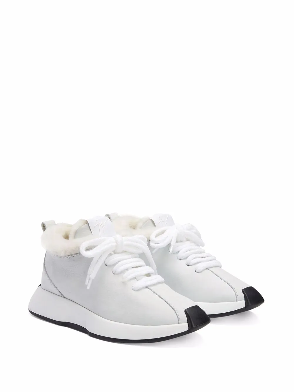 Кроссовки Ferox с подкладкой из овчины Giuseppe Zanotti, белый — фото 2