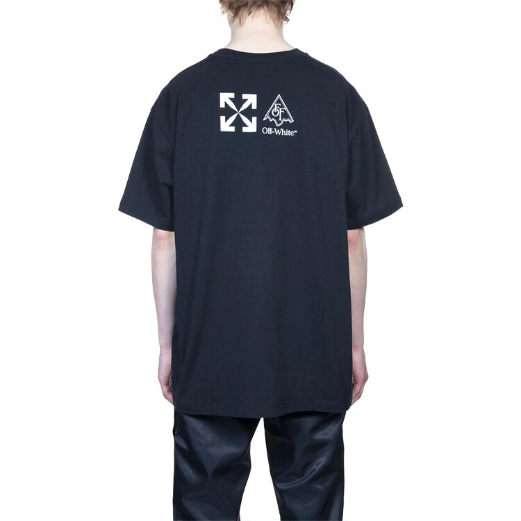 Футболка мужская Off-White с морским принтом, черный — фото 4