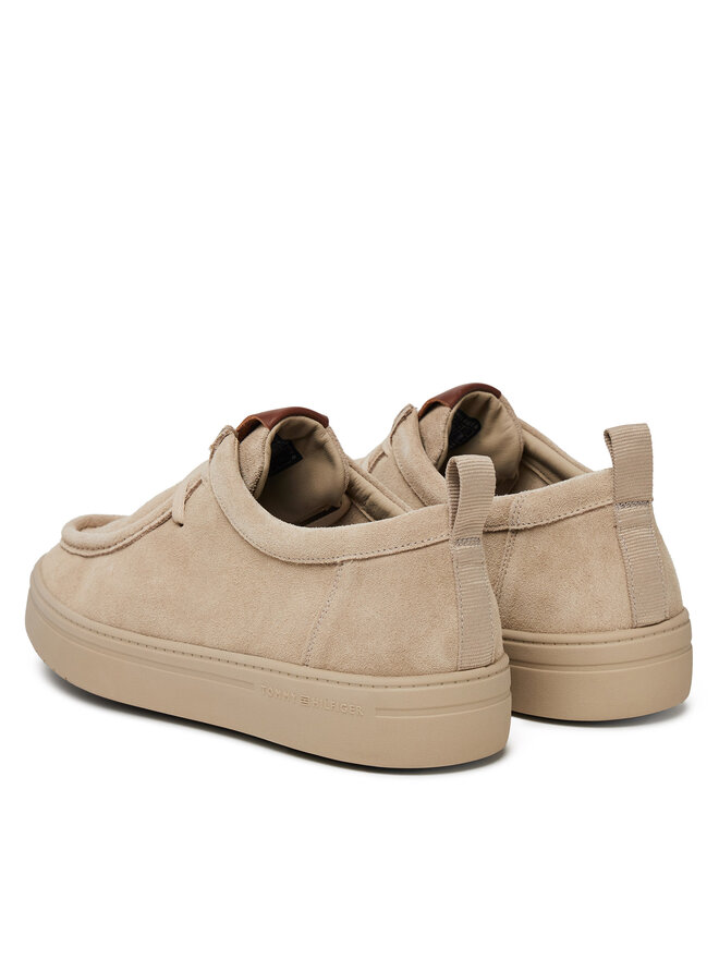 Полуботинки Modern Light Suede Moc Toe Shoe FM0FM05501 Tommy Hilfiger, бежевый — фото 3